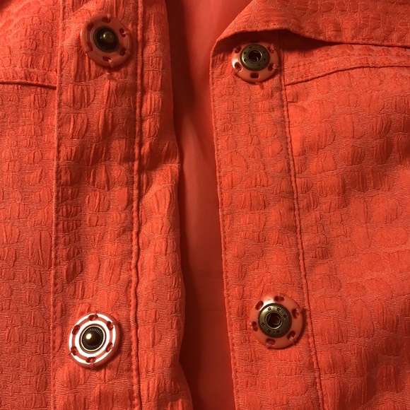 Allison Daley coral textured jacket blazer with pockets xl 16 - Picture 8 of 10